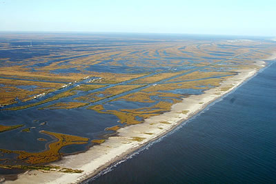 Scientists are currently tracking the effects of the <a href="/teacher_resources/main/teach_oil_spill.html&edu=elem">recent Gulf of Mexico
oil spill</a> on
the wetlands of the Louisiana coast. Robert Twilley and Guerry Holm of
Louisiana State University (LSU) want to know more about the role the
Mississippi River will play in keeping it from contaminating the coast and
wetlands in this part of the Gulf of Mexico.  Find out more about their
research <a href="/headline_universe/olpa/OilSpill_17June10.html&edu=elem">here</a>.<p><small><em>Image courtesy of USGS</em></small></p>