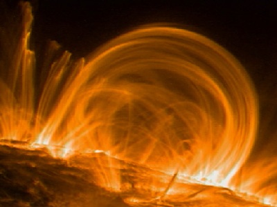 Sunspots don't look that big when you see them on the Sun (remember NEVER look directly at the Sun), but in fact they can be enormous!  This composite image shows just how big sunspots can be, to scale with an image of Earth.  Sunspots can be as big, or bigger, than Earth.  The <a href="/sun/activity/sunspot_history.html&dev=">earliest written record of a sunspot observation</a> was made by Chinese astronomers around 800 B.C.<p><small><em>Image courtesy of NASA/Trace Mission</em></small></p>